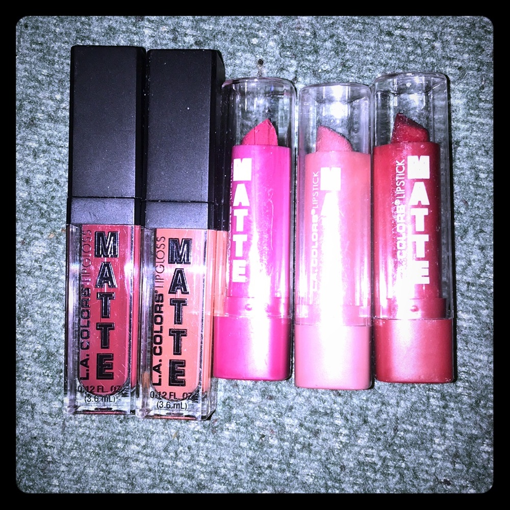 L.A. Colors MATTE lipstick and lipgloss